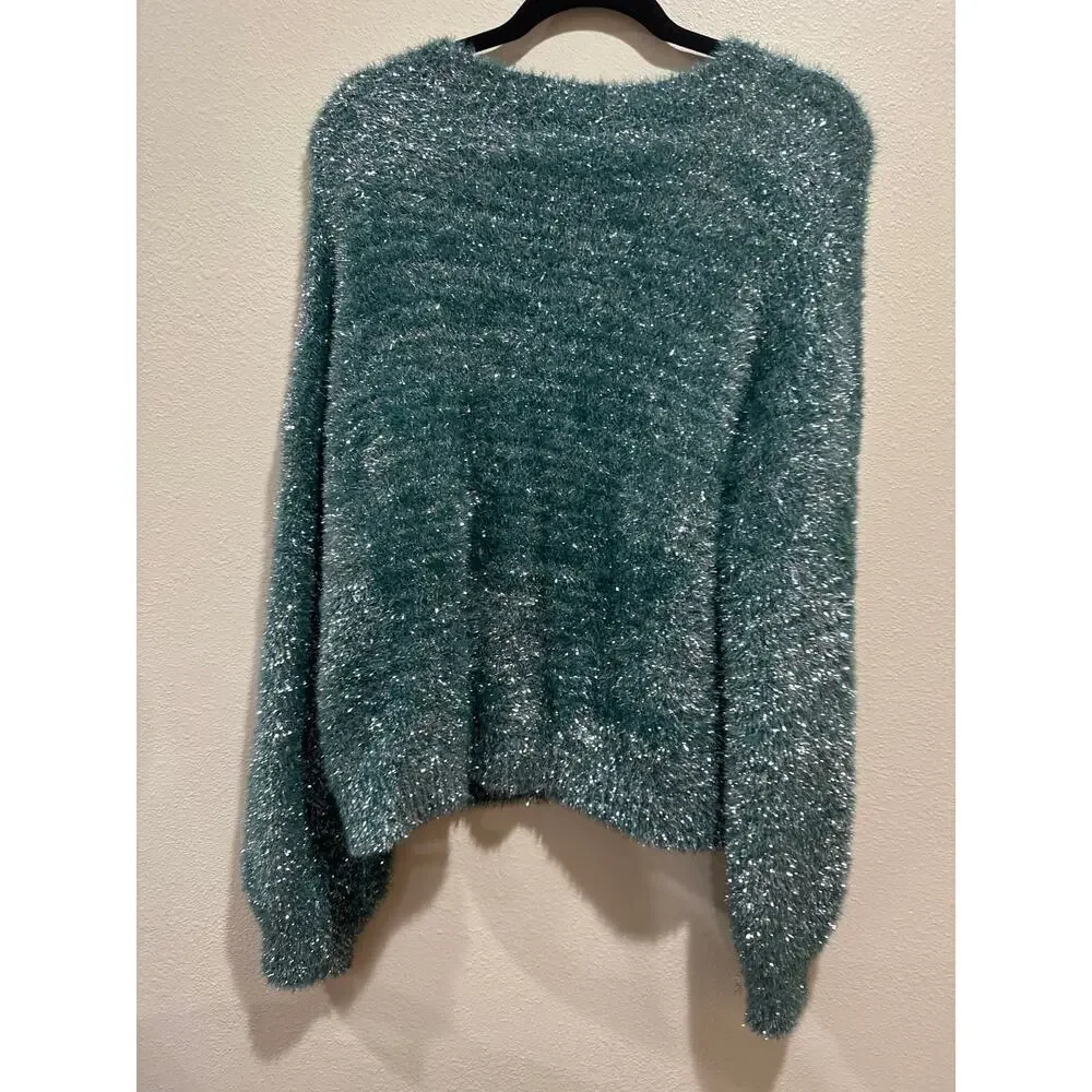 Maeve Tinsel Eyelash Sweater - Picture 4 of 4